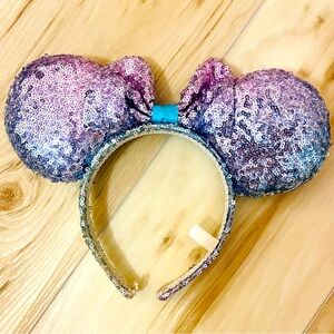 Disney Multicolor Sequin Minnie Mouse Headband Ears With Bow 102032023